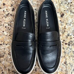 Anne Klein Black Loafers